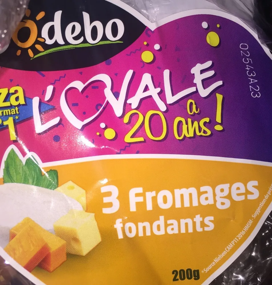 Pizza 3 fromages fondants