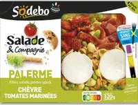 S&c palerme pâtes jambon cru chèvre tomates