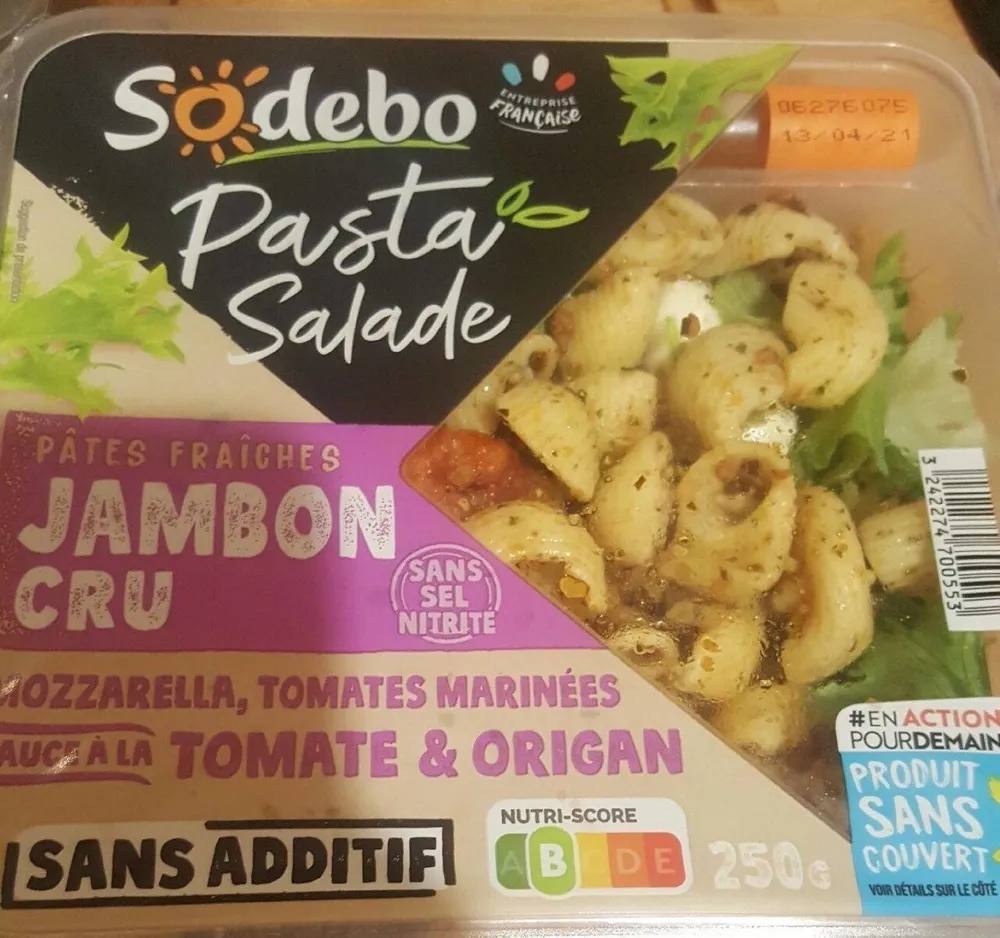Salade pâtes fraiches jambon cru