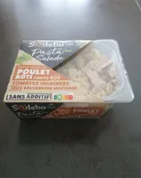 Pasta salade, poulet roti