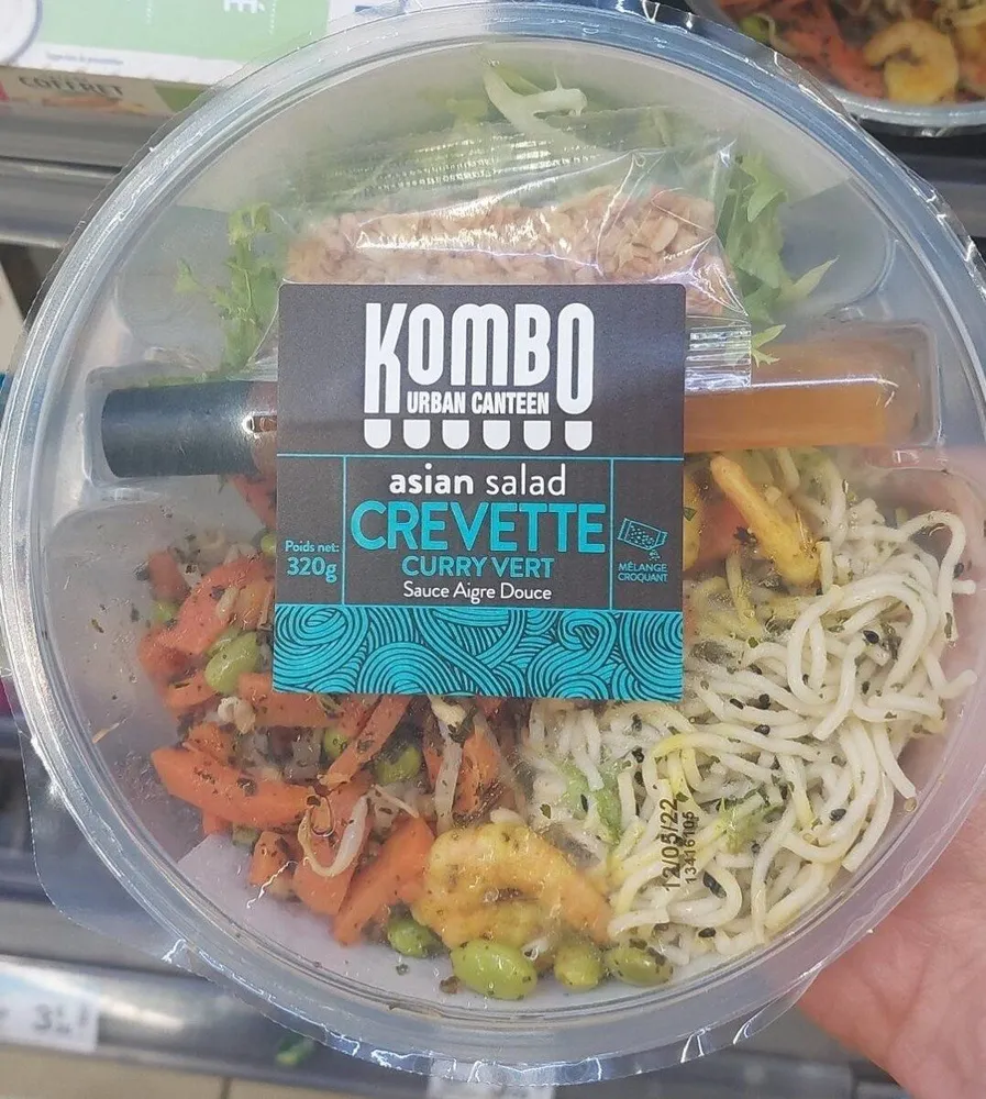 Asian Salad Crevette Curry Vert -Sauce Aigre Douce