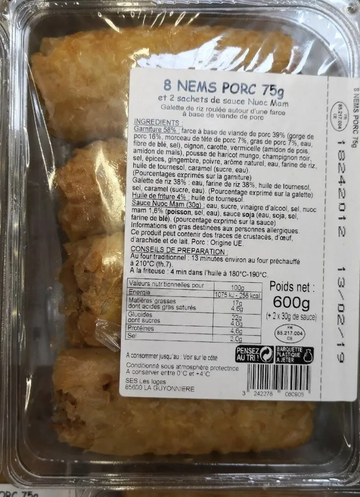 8 nems porc