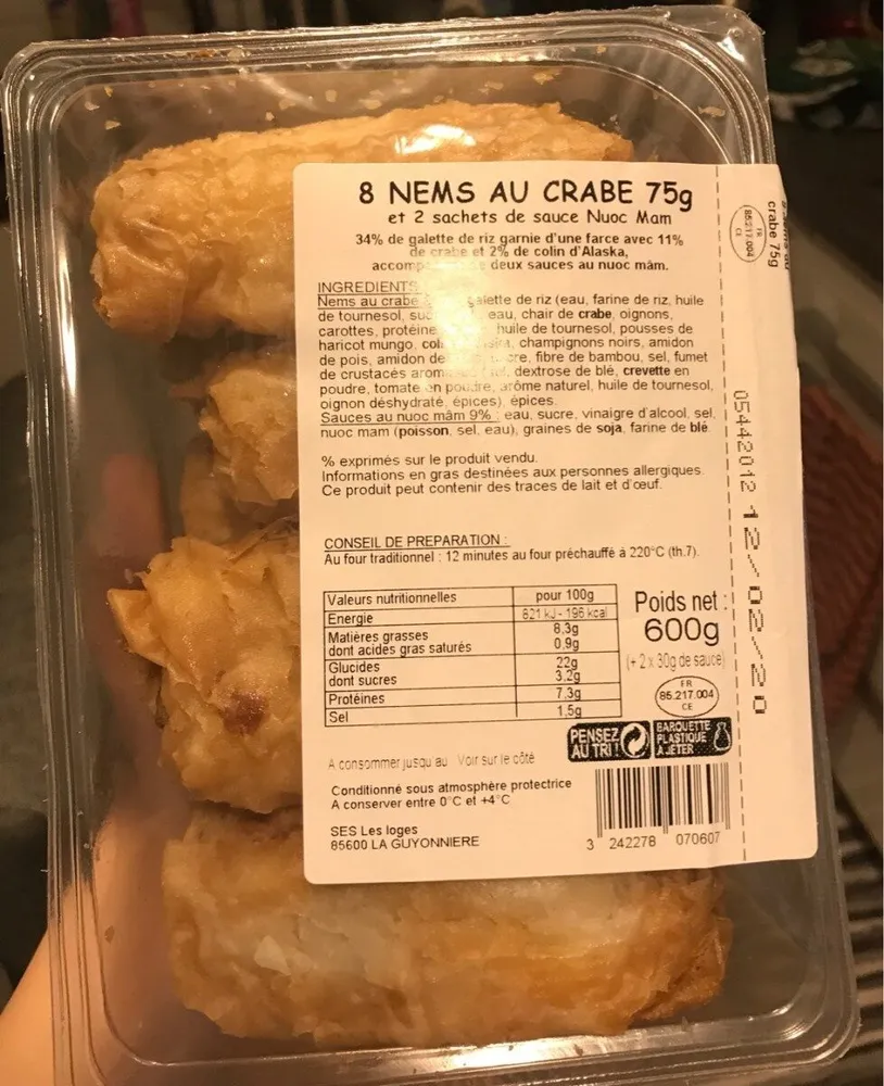 Nems au crabe