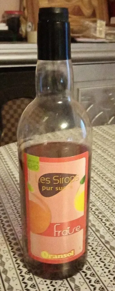 Les sirops au sucre de canne - fraise
