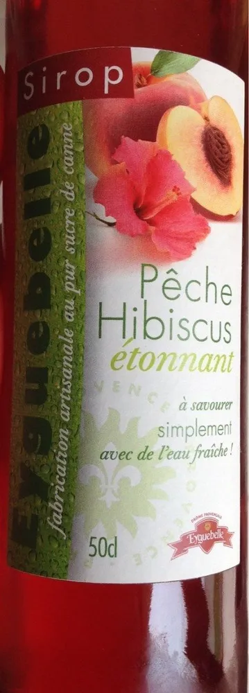 Sirop pêche hibiscus