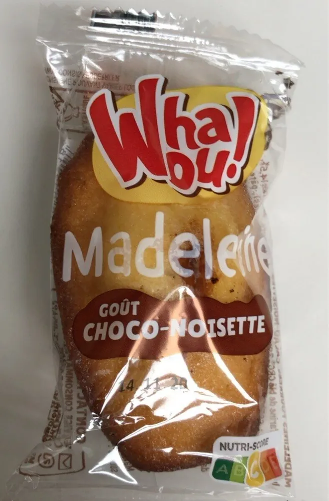 Madeleine gout choco noisette