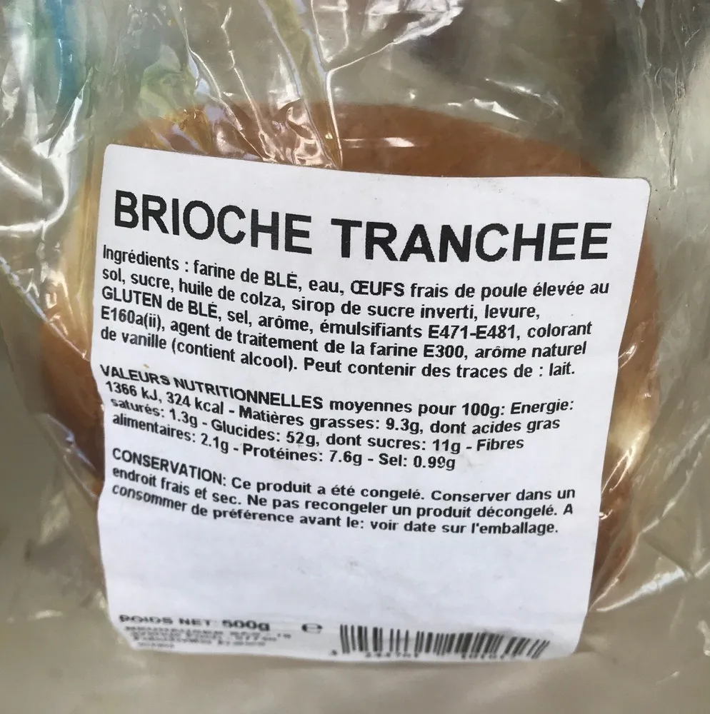 Brioche tranchée