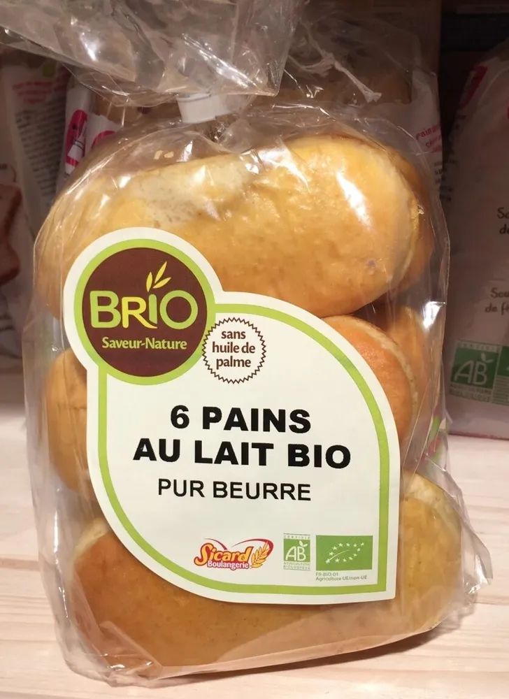 6 pains au lait biologique
