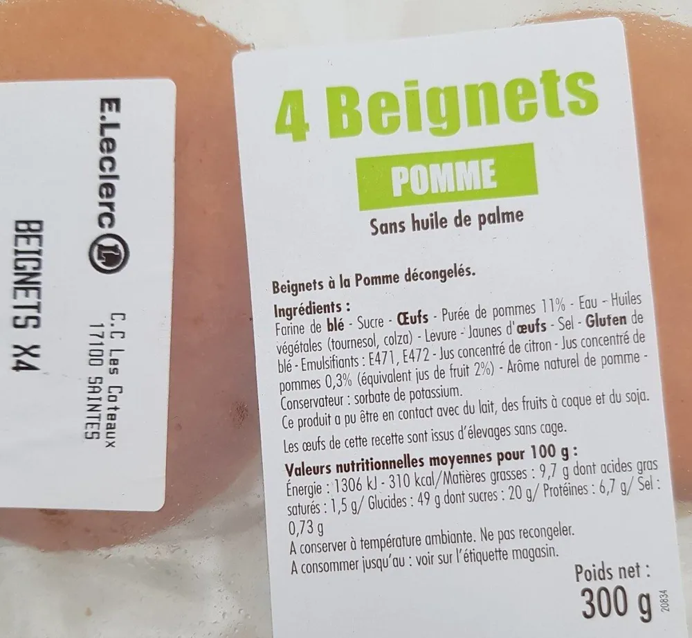 Beignets à la pomme E. Leclerc