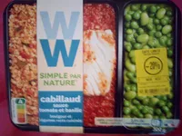 Simple par Nature - Cabillaud sauce tomate basilic, boulgour et légumes verts cuisinés