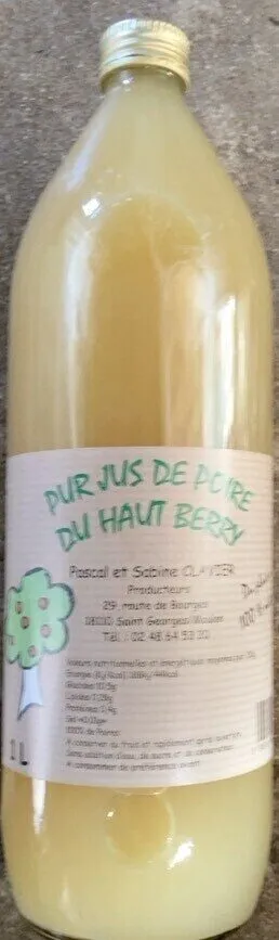 Pur jus de poire du Haut Berry