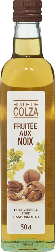 Huile de colza fruitée aux noix