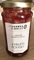 Confiture allégée en sucres 4 fruits rouges