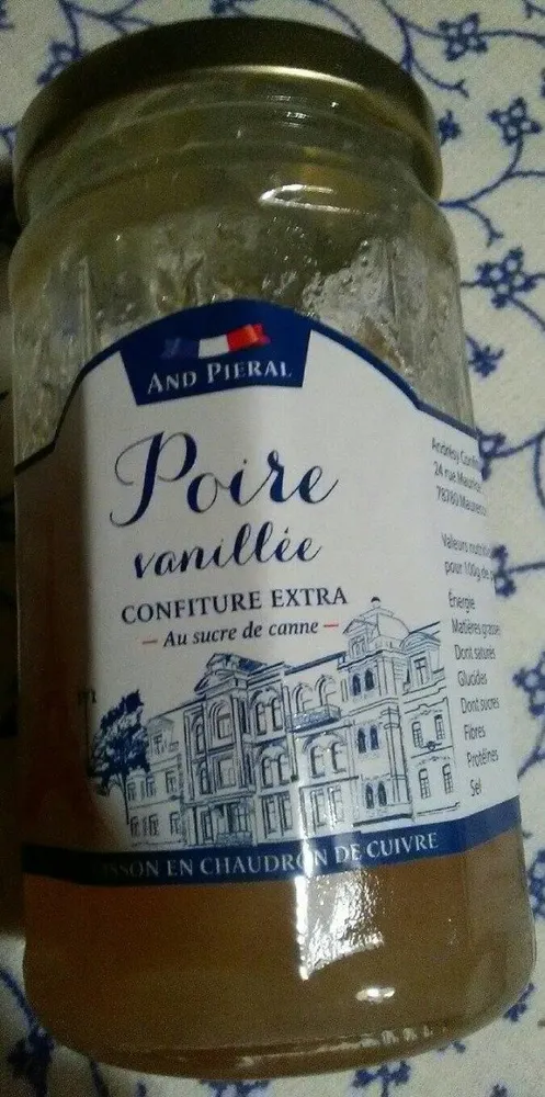 Confiture Poire Vanille