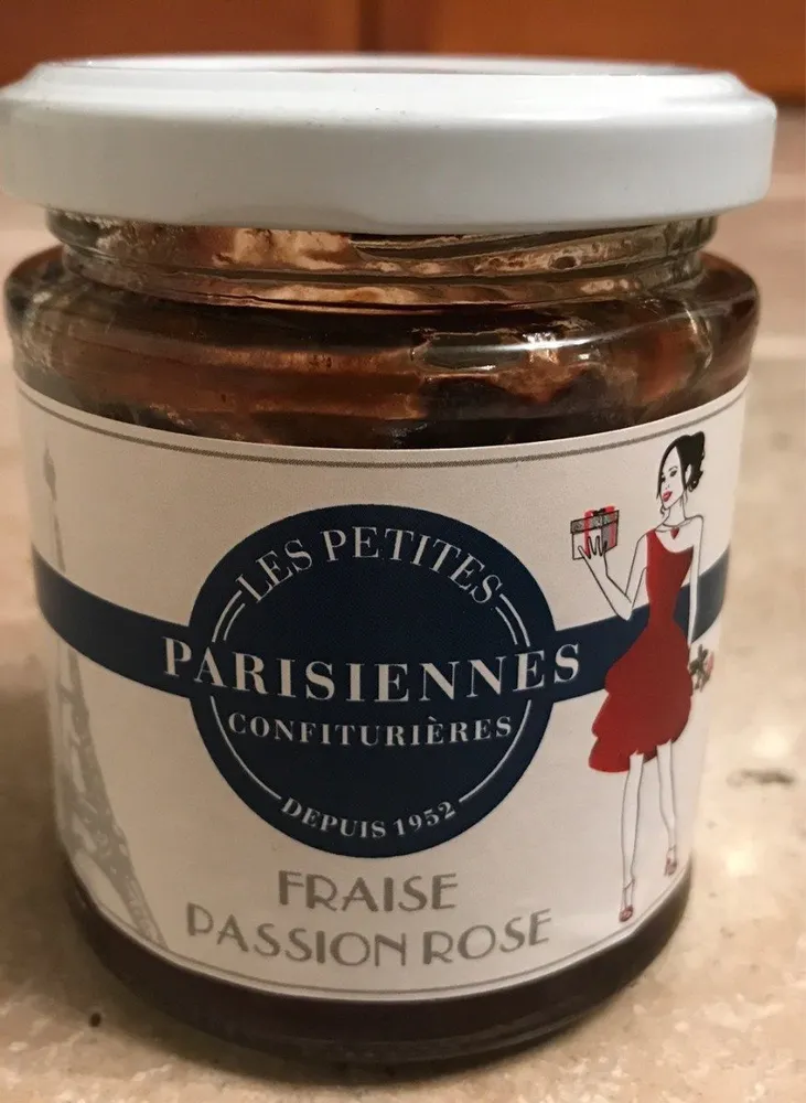 Confiture fraise passion rose