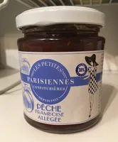 Confiture pêche framboise allégée