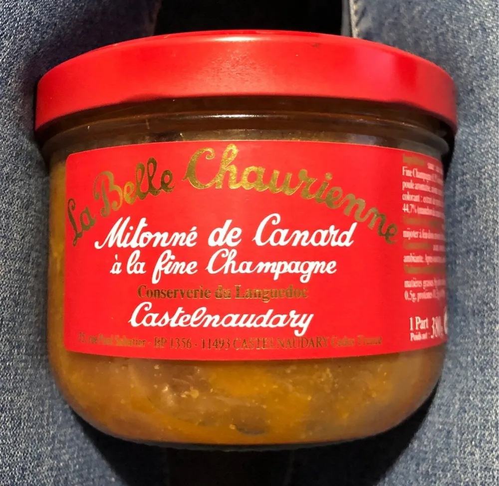 mitonné de canard à la fine champagne
