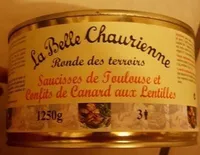 Saucisses de Toulouse et confits de canard aux lentilles