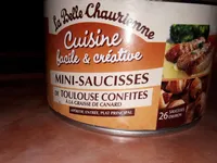 Mini-saucisses de Toulouse confiées à la graisse de canard