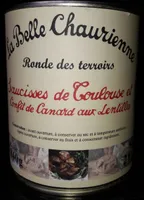 Saucisse de toulouse et confit de canard aux lentilles