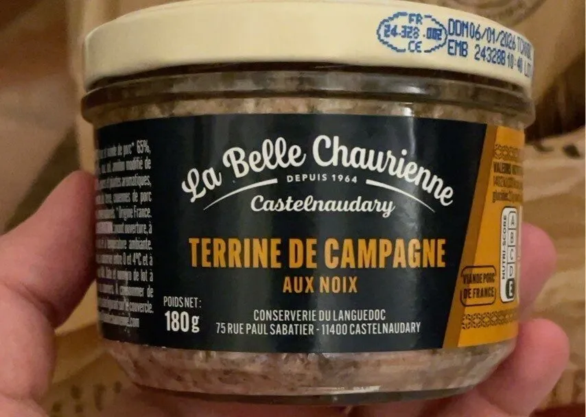 Terrine de campagne aux noix