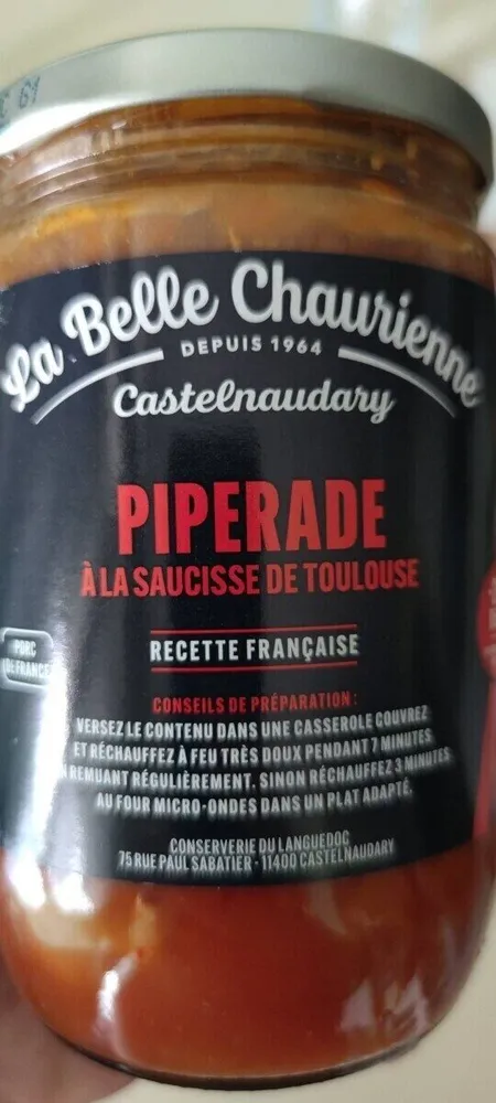Piperade à la saucisse de Toulouse