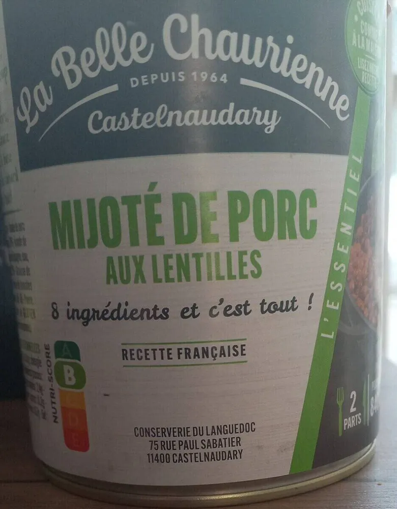 Mijote de porc aux lentilles