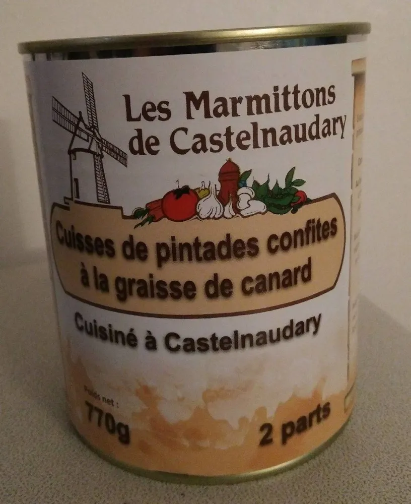 Cuisses de pintades confites à la graisse de canard