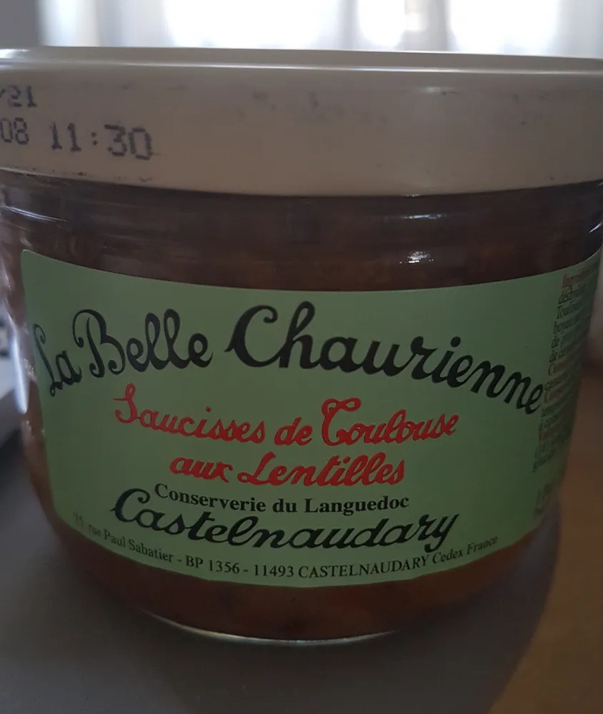 Saucisses de Toulouse aux lentilles