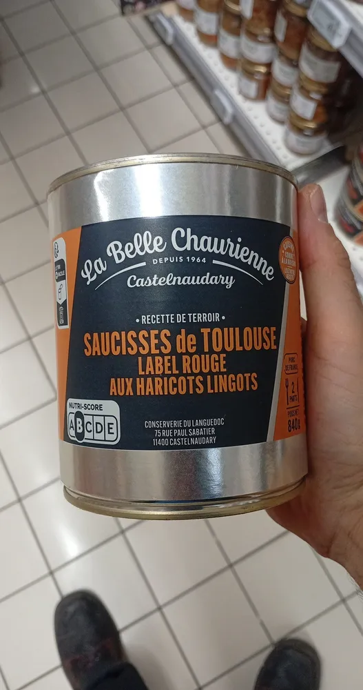 Saucisses de Toulouse Label Rouge aux haricots lingots