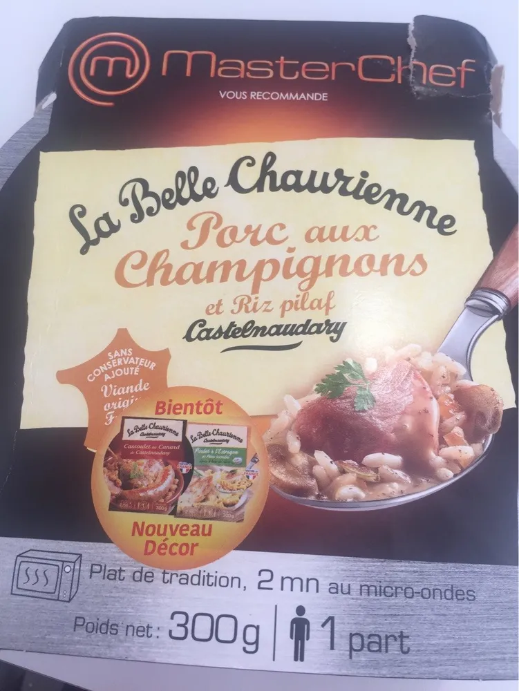 Porc aux champignons et riz pilaf