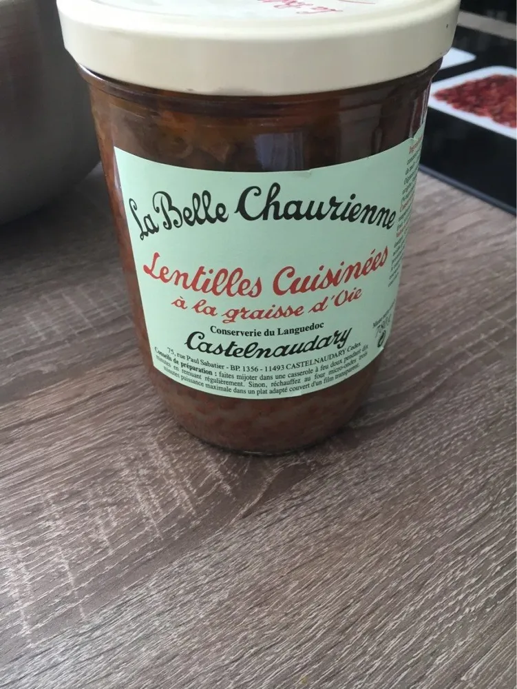 Lentilles cuisinées