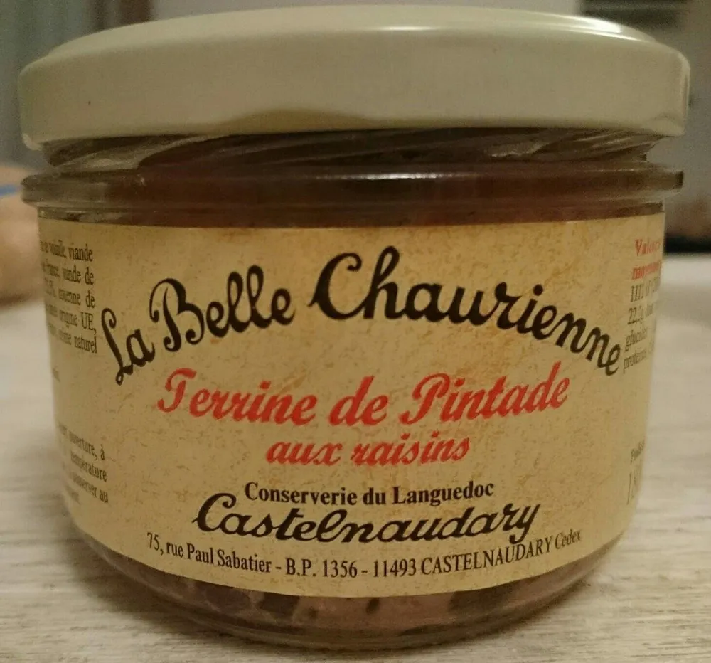 Terrine de pintade aux raisins