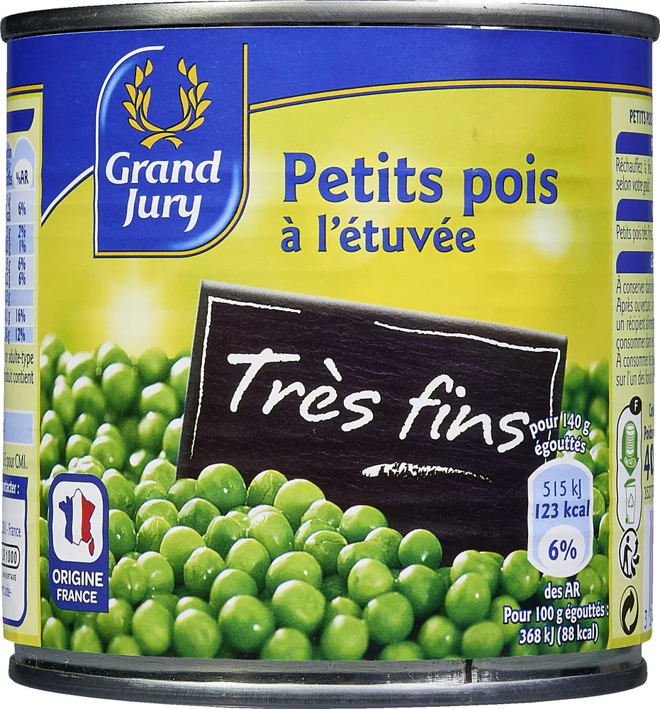 Petits pois à l'étuvée Très fins