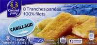 8 tranches panées 100% filets Cabillaud