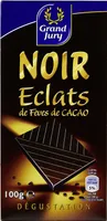 Noir éclats de fèves de cacao