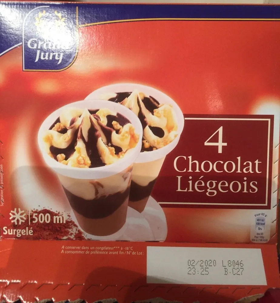 4 chocolat liegeois