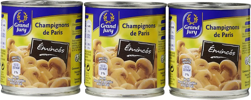 Pack 3X1 / 4 Champignon Emince Grand Jury