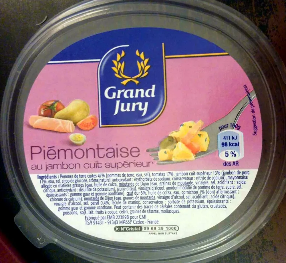 Salade piémontaise au jambon