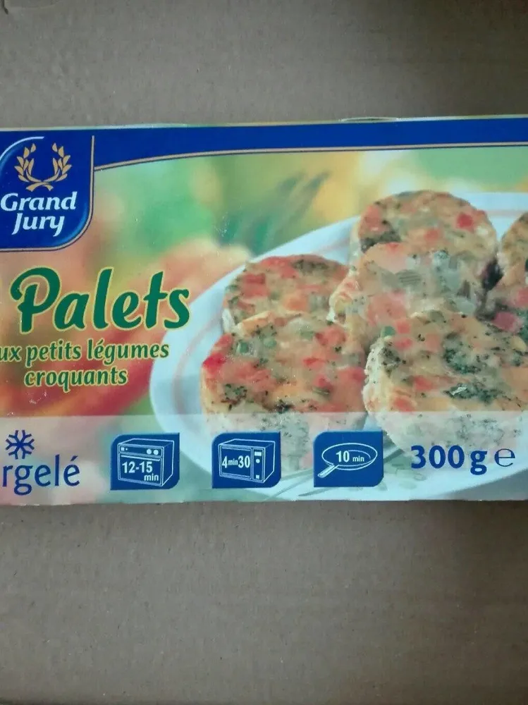 Palets aux petits légumes croquants