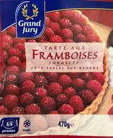Tarte aux framboises surgelée