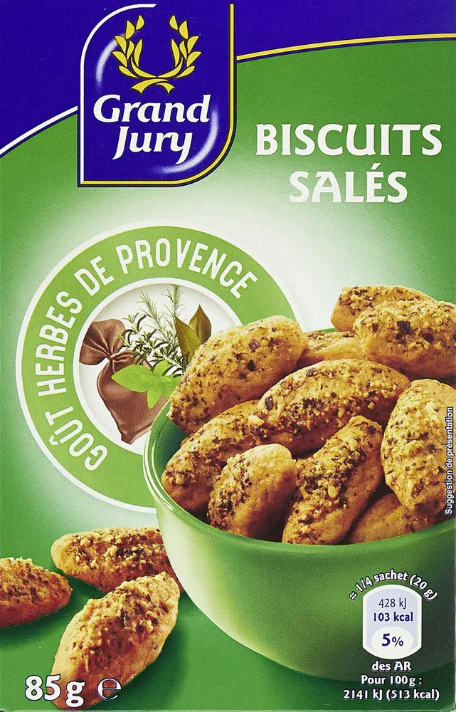 Biscuits salés goût Herbes de Provence