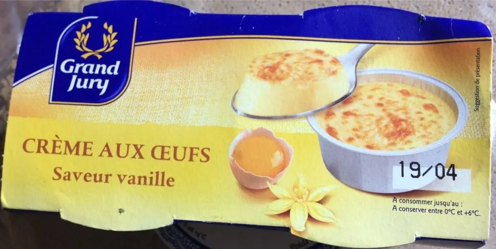 Crème aux oeufs saveur vanille