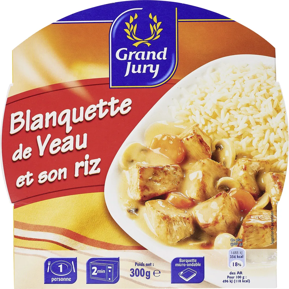 BQ Micro Onde 300G Blanquette Veau