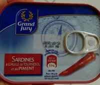 Sardines à l'huile de tournesol et au piment
