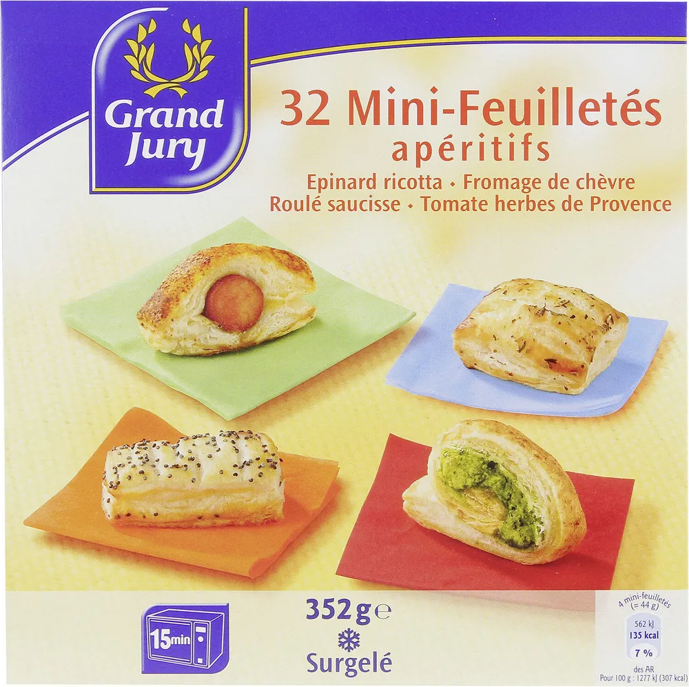 32 mini-feuilletés aperitifs