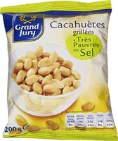 Cacahuètes grillées très pauvres en sel