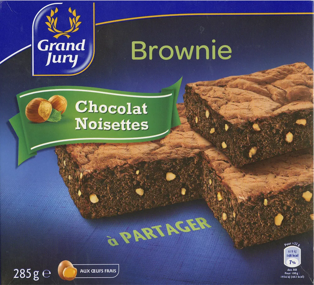 Brownie chocolat noisette