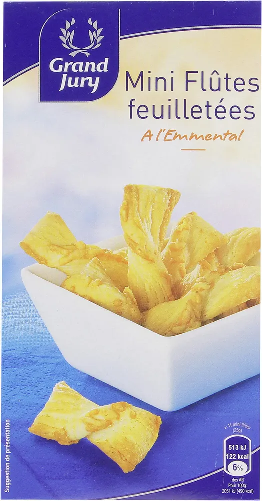 Mini Flûtes feuilletées à l'emmental
