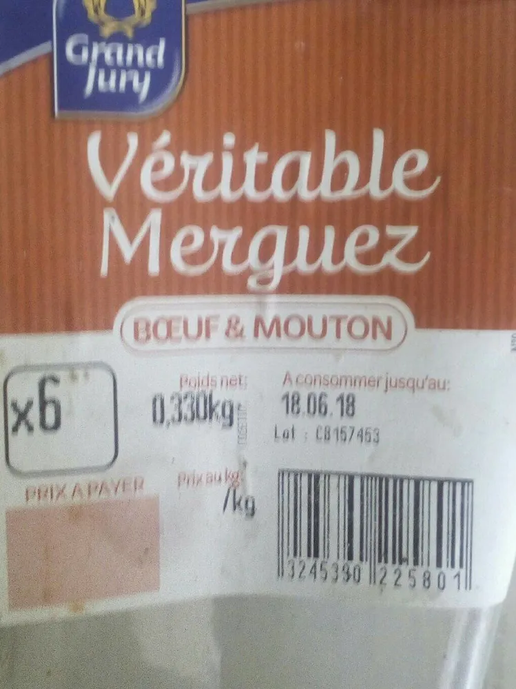 Veritable merguez boeuf et mouton